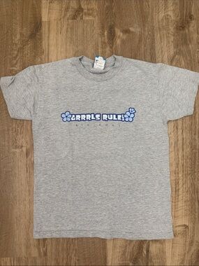 Big Dog Grrrls Rule! Gray Small Girl’s Tee